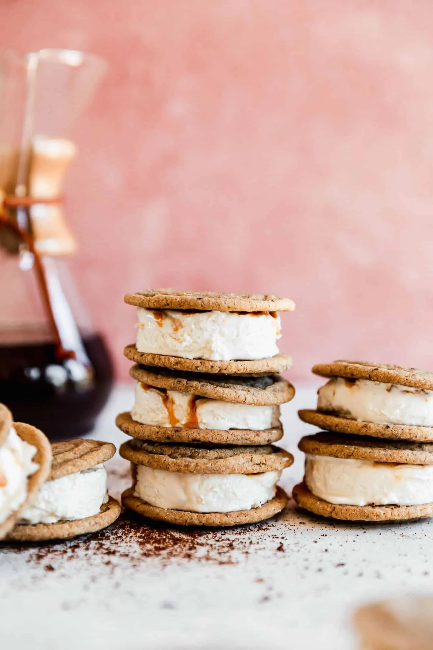 Caramel Coffee Ice Cream Sandwiches