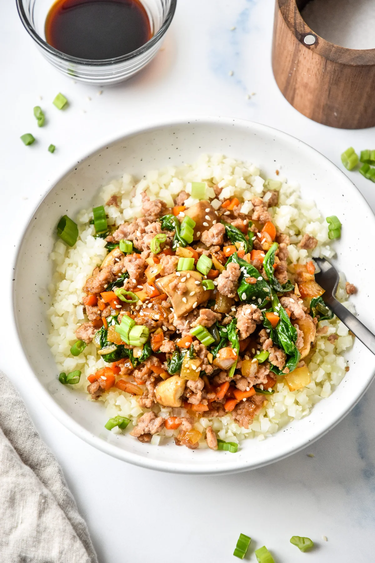One Serving Vegetable Pork Bowl