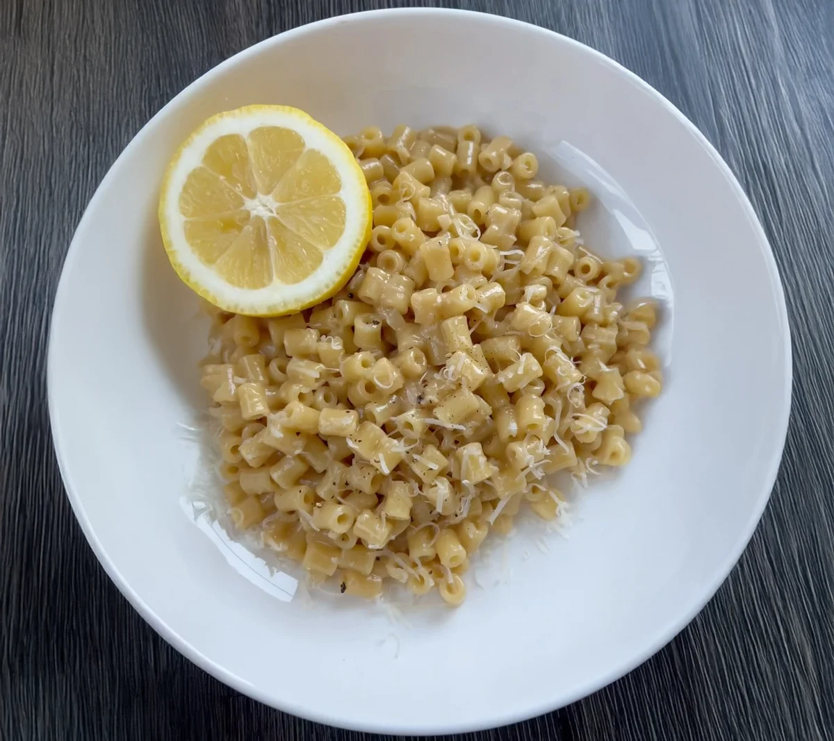 One Pot Creamy Lemon Ditalini Pasta