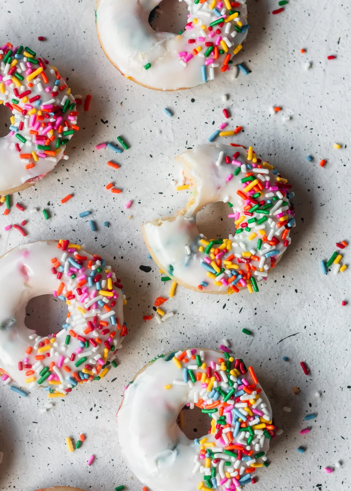Birthday Cake Donuts With Vanilla Glaze