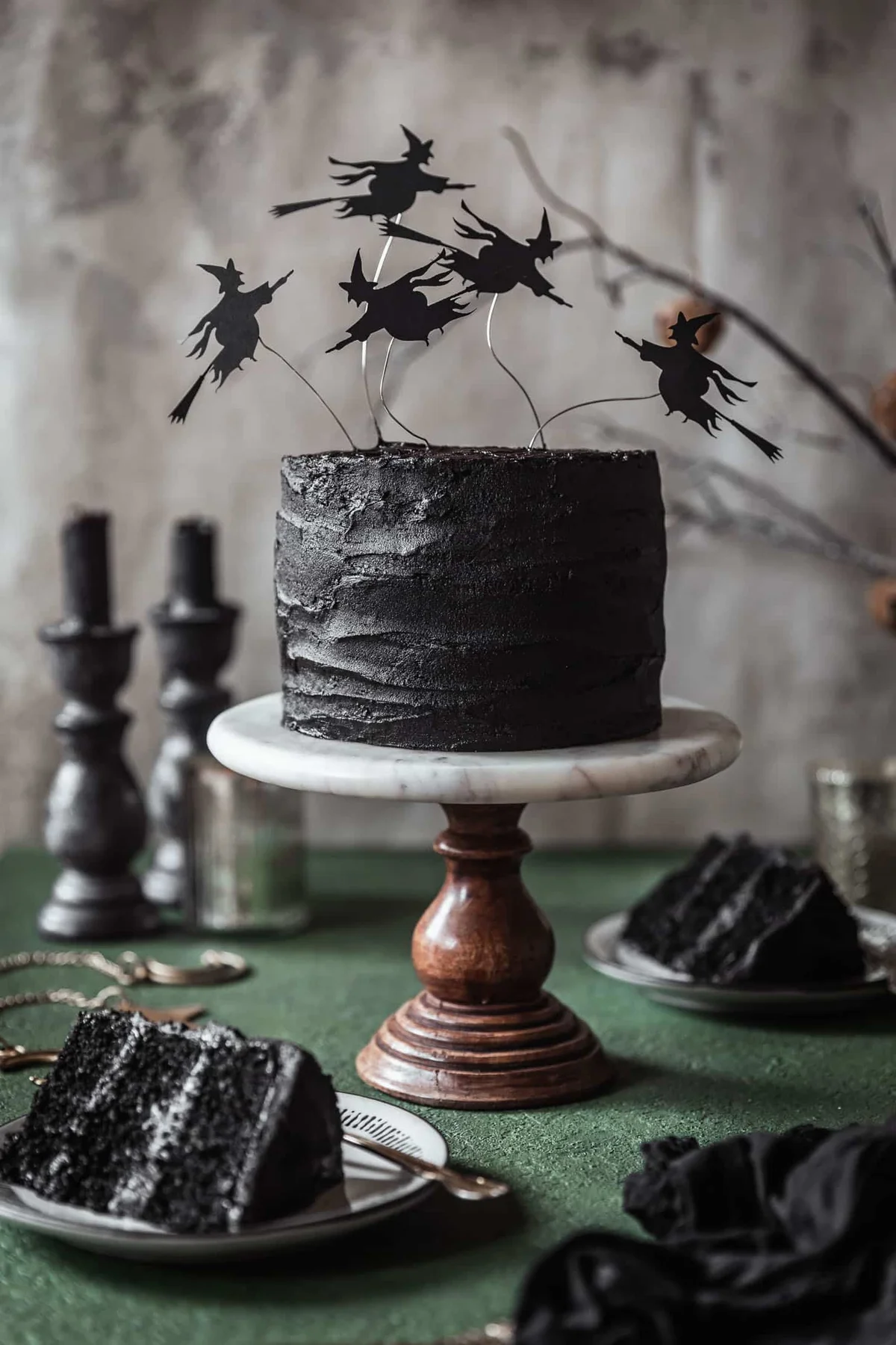Halloween Black Velvet Cake