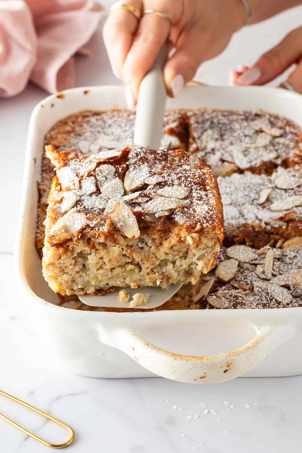 Almond Croissant Baked Oats