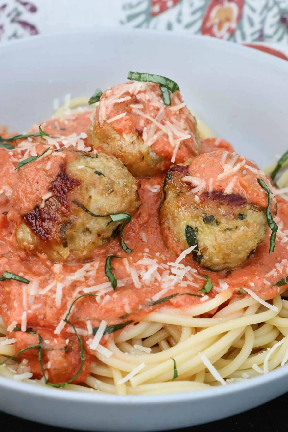 Spaghetti and Chicken Parmesan Meatballs