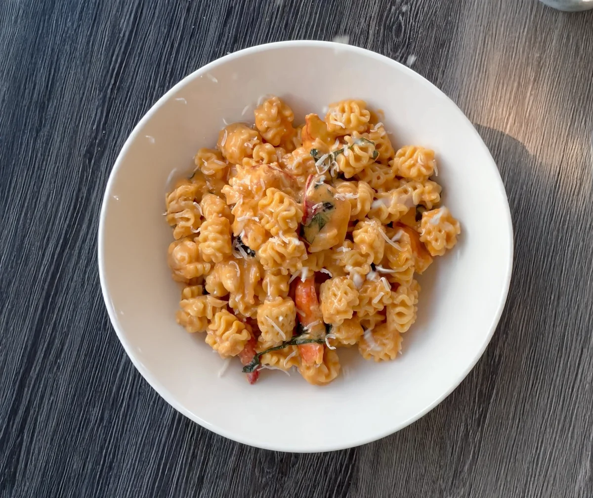 Vodka Sauce with Lobster and Radiatore Pasta
