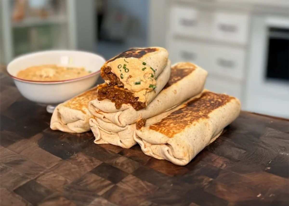 High-Protein Low-Calorie Nacho Cheese Burrito Meal Prep