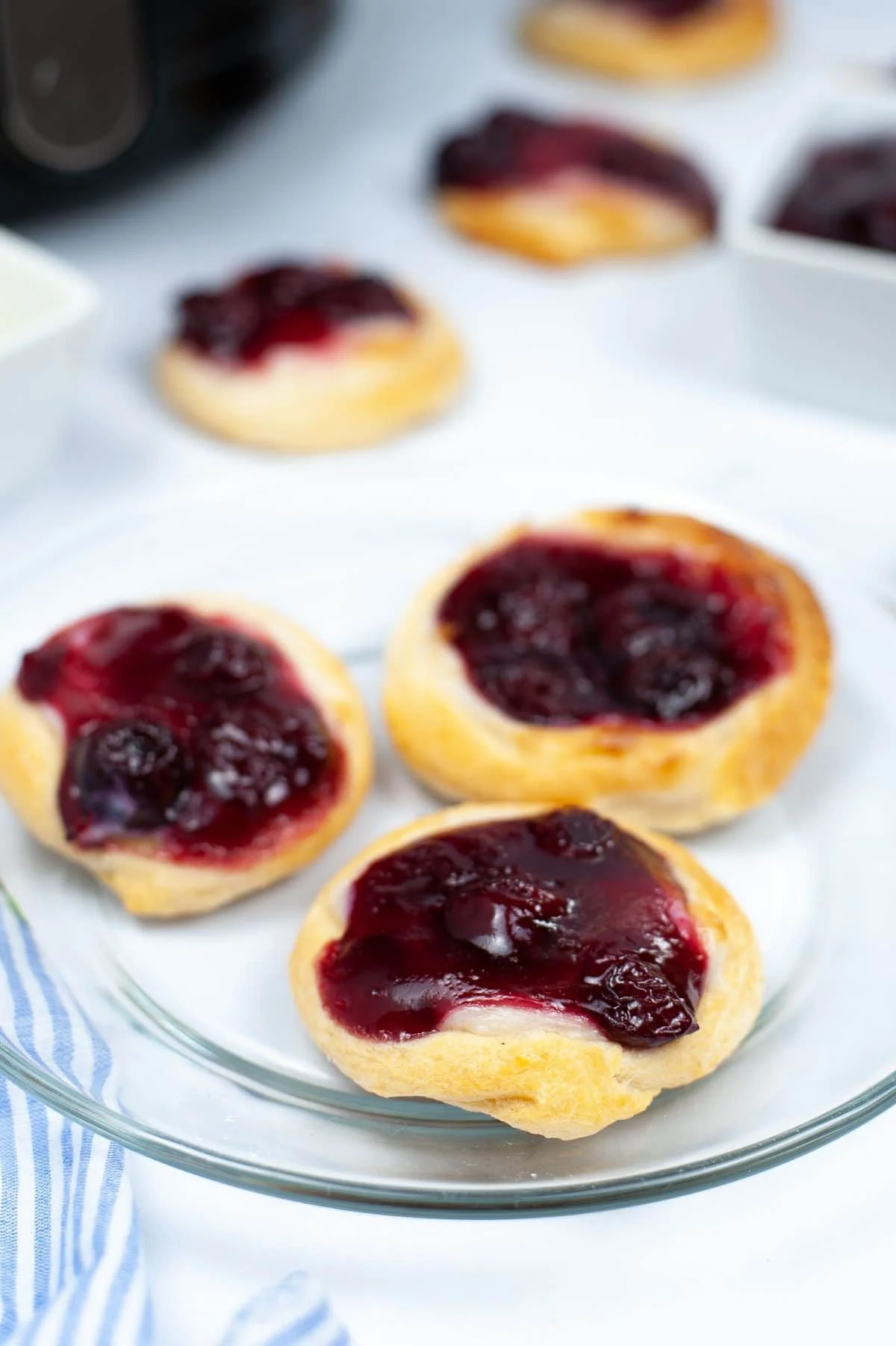 Air Fryer Cherry Cream Cheese Crescent Roll Danish Recipe