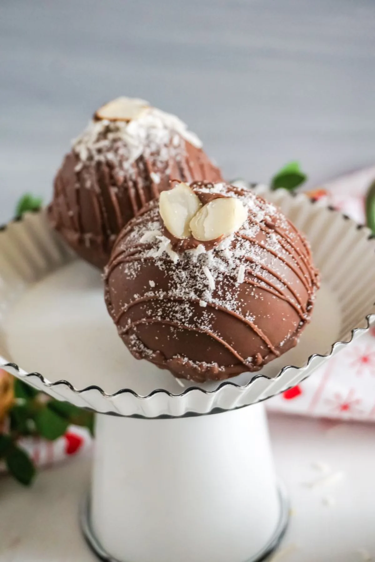 Almond Joy Hot Cocoa Bombs