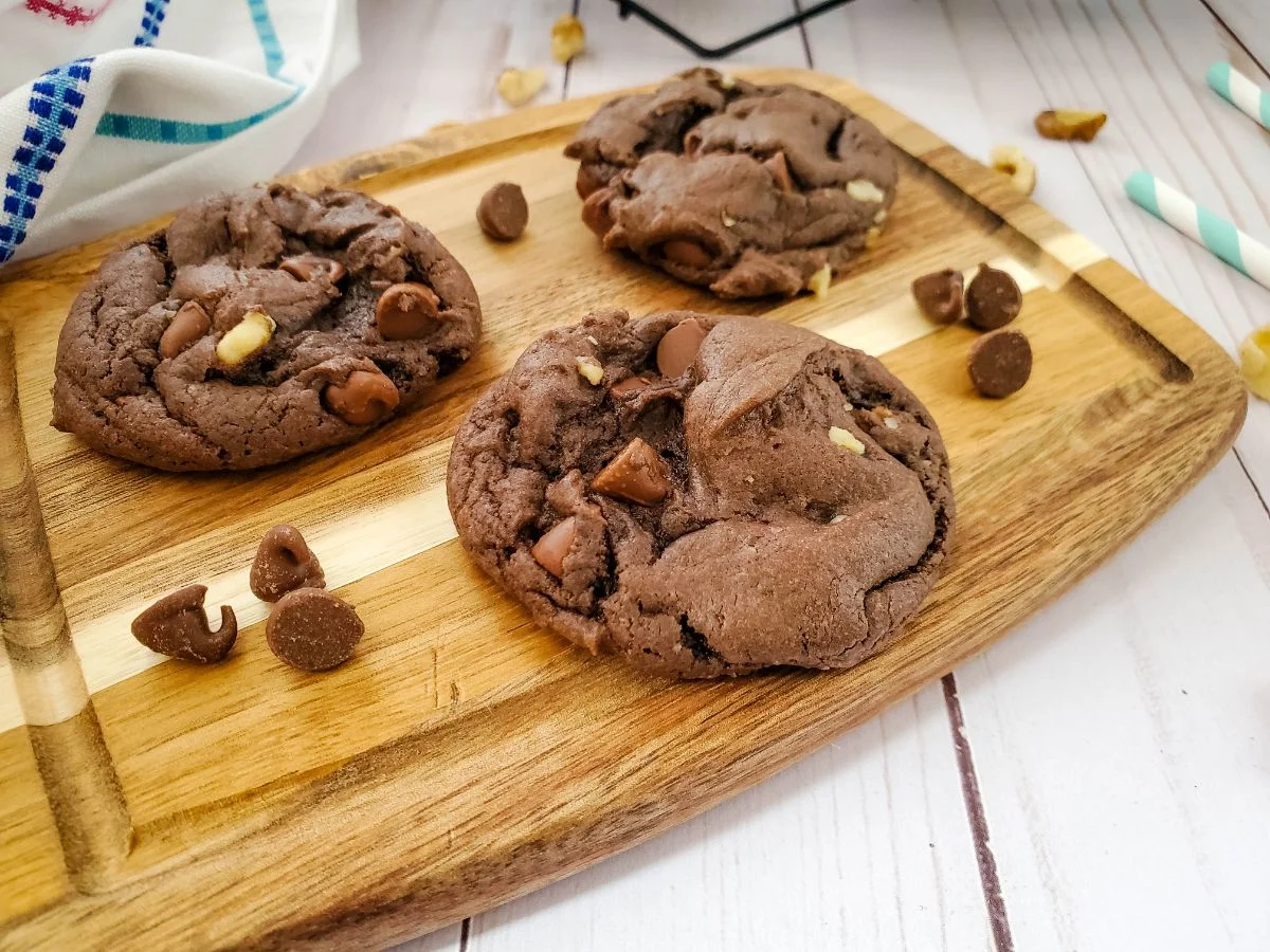 Double Chocolate Walnut Cookies
