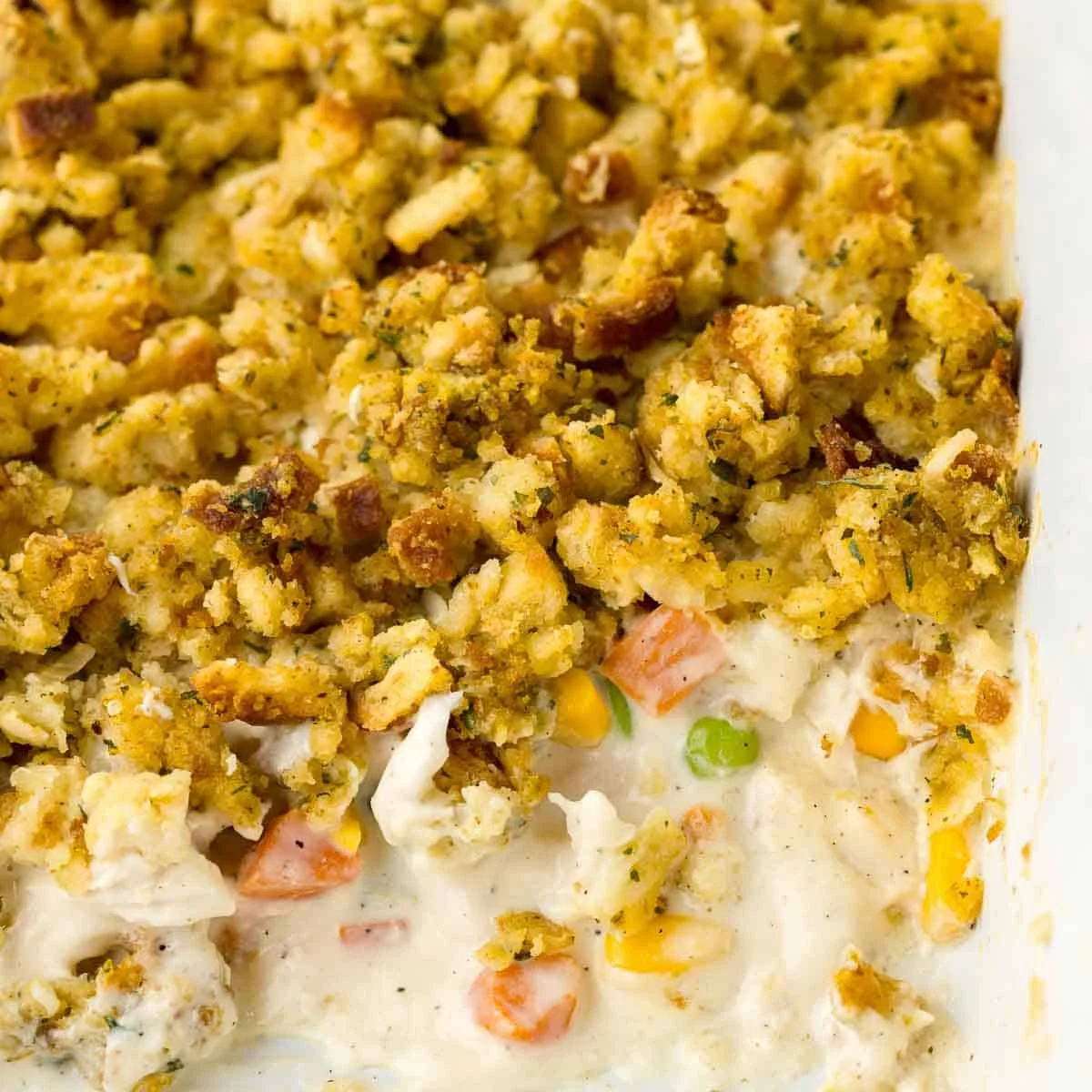 Easy Chicken Stuffing Casserole
