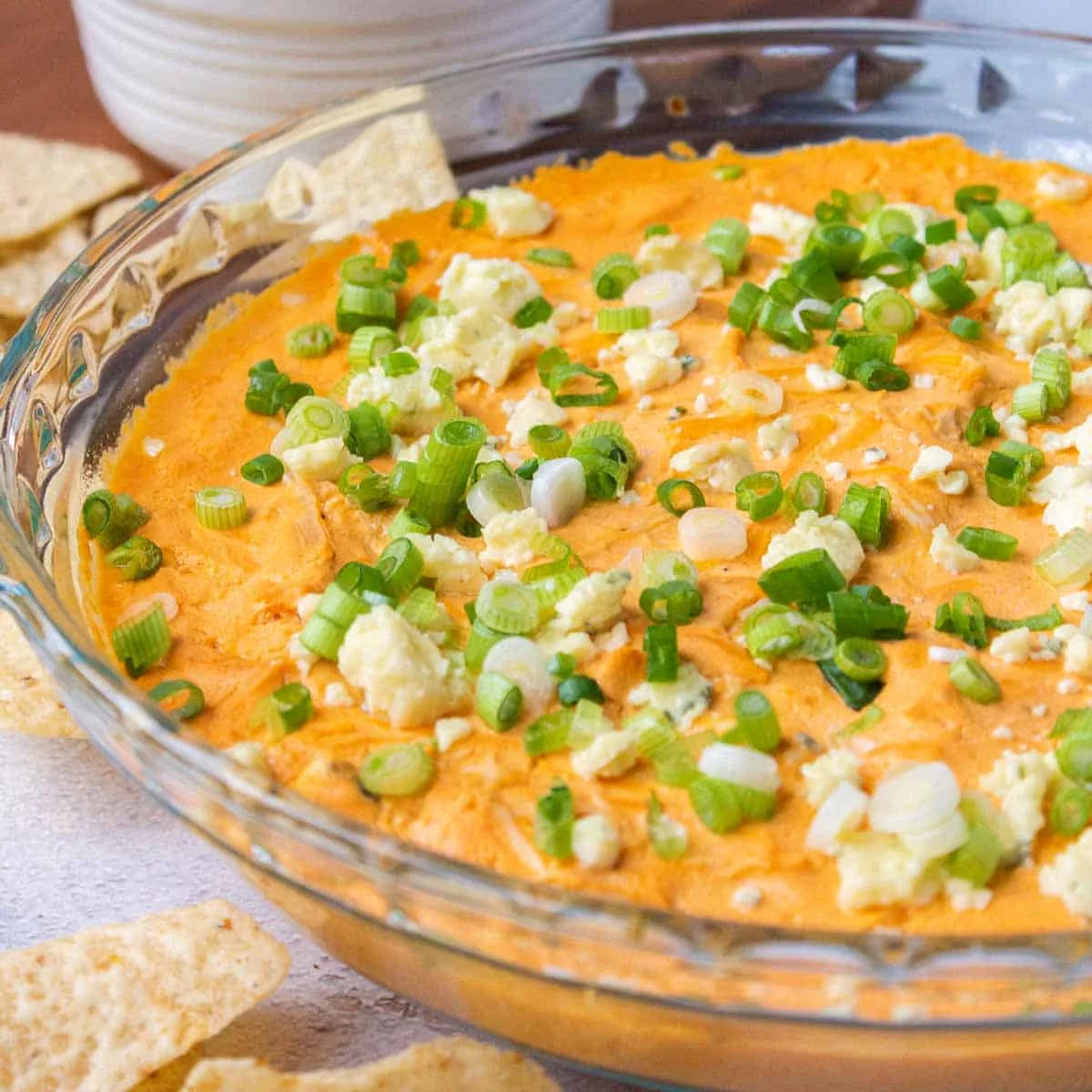 Healthy Buffalo Chicken Dip with Cottage Cheese