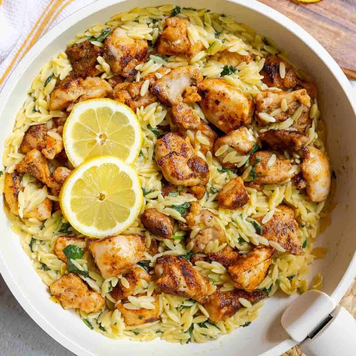 One Pan Lemon Chicken Orzo