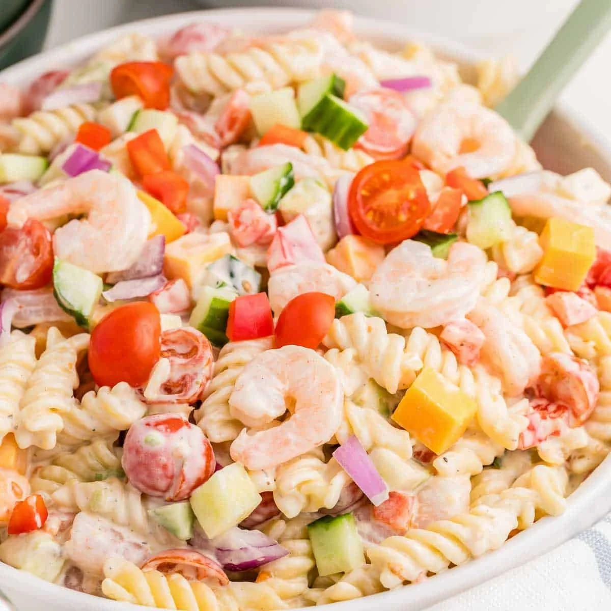 Creamy Shrimp Pasta Salad with Italian Dressing