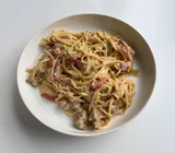 Crazy Alfredo Pasta with Chicken, Soppressata & Italian Sausage