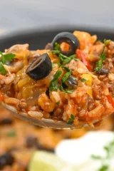 Mexican Beef and Rice Skillet