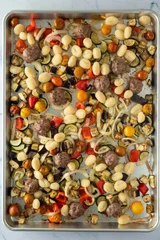 Sheet Pan Ratatouille with Meatballs & Gnocchi