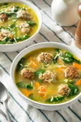 Italian Wedding Soup with Turkey Meatballs