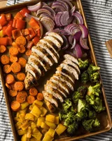 Balsamic Chicken and Vegetable Sheet Pan