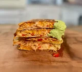 High Protein Chicken Quesadilla with Avocado Yogurt Sauce