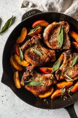 Apple Pork Chops With Bourbon & Sage
