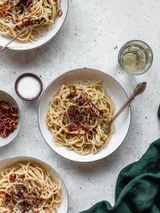 Cacio E Pepe With Fried Shallots
