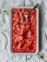 Strawberry Aperol Spritz Granita