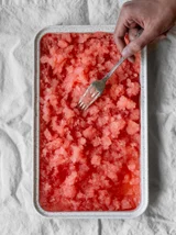 Strawberry Aperol Spritz Granita