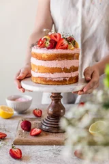 Ricotta Strawberry Lemon Cake