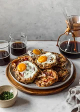 Croque Madame Galettes With Everything Crust