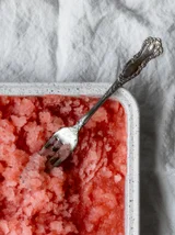 Strawberry Aperol Spritz Granita