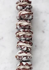 Mocha Crinkle Cookie Sandwiches With Hazelnut-Mascarpone Filling