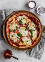 Pizza With Soppressata, Basil, & Hot Honey