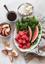Watermelon Salad With Feta & Nectarines