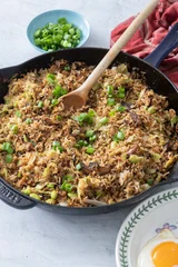 Crispy Rice with Shiitakes and Cabbage