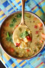 Coconut Curried Red Lentil Soup (Plant-Based)