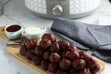 Crockpot Grape Jelly BBQ Meatballs