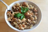 Pressure Cooker Slow Smoked Mesquite Pork Risotto