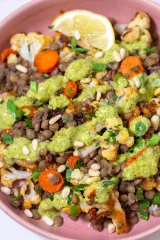 Lentil Salad with Warm Vegetables