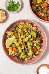 Lentil Salad with Warm Vegetables