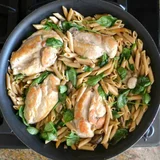 One-Pot Creamy Chicken Mushroom Pasta