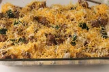Sausage and Spinach Strata