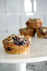 Blueberry Almond Baked Oatmeal Cups
