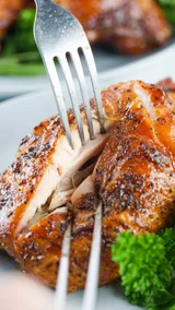 Sticky BBQ Smoked Chicken Thighs