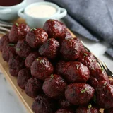Crockpot Grape Jelly BBQ Meatballs