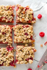 Raspberry Rhubarb Bars