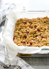 Raspberry Rhubarb Bars