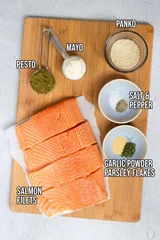 Baked Pesto Crusted Salmon with Panko