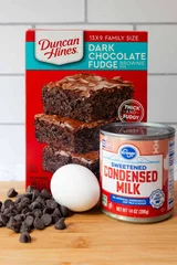 Sweetened Condensed Milk Brownies with Box Mix