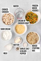 Easy Chicken Stuffing Casserole