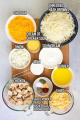 Potato Chip Chicken Casserole with Hash Browns
