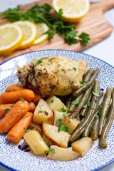Slow Cooker Chicken Thighs and Vegetables with Herbs